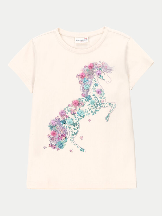 Coccodrillo Tricou WC4143201GEK Écru Regular Fit