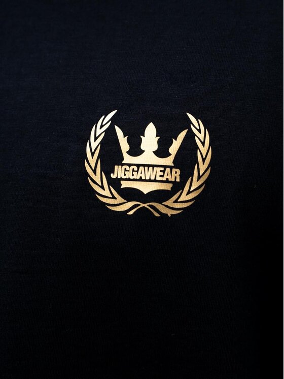 Jigga Wear Jigga Wear T-Shirt Laur korona modna 130017 Czarny Regular Fit