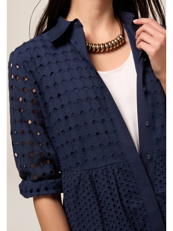 Oltre Oltre Vestito da giorno 7353R004875N034 Blu A-Line Fit