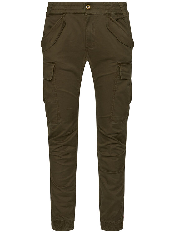 Alpha Industries Alpha Industries Jogging hlače Airman 188201 Zelena Tapered Fit