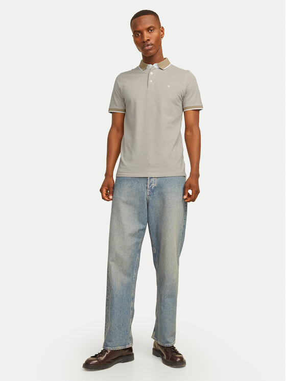 Jack & Jones Jack & Jones Súprava polo tričiek Paulos 12191216 Sivá Slim Fit