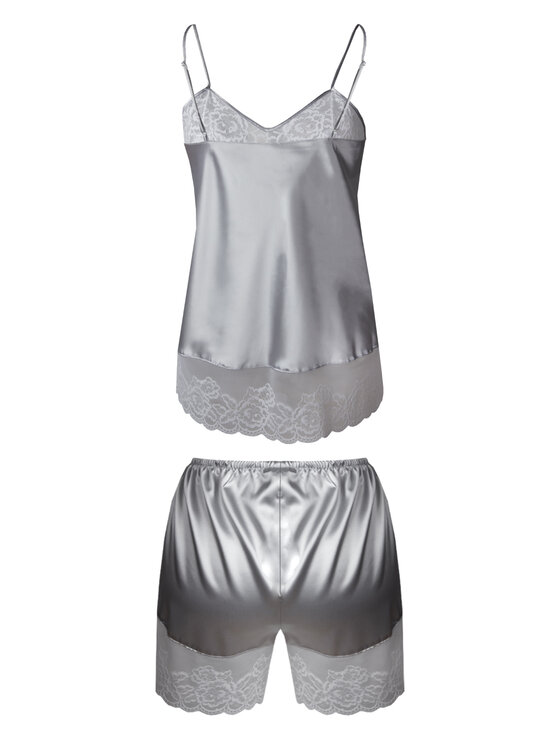 DKaren Lingerie DKaren Lingerie Komplet bielizny Isabella Srebrny Classic Fit