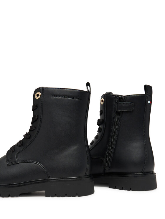 Tommy Hilfiger Tommy Hilfiger Trapery Lace-Up Bootie T3A5-34012-1355 D Czarny