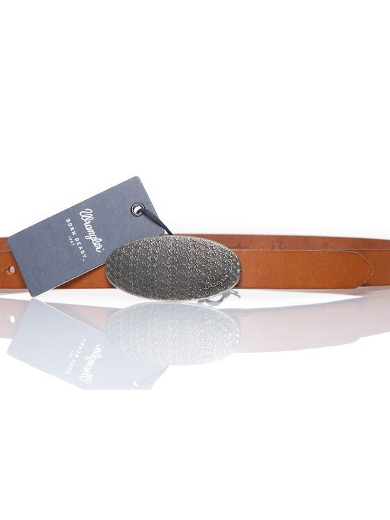 Wrangler Wrangler Pasek Damski CTF SMALL W BELT Brązowy