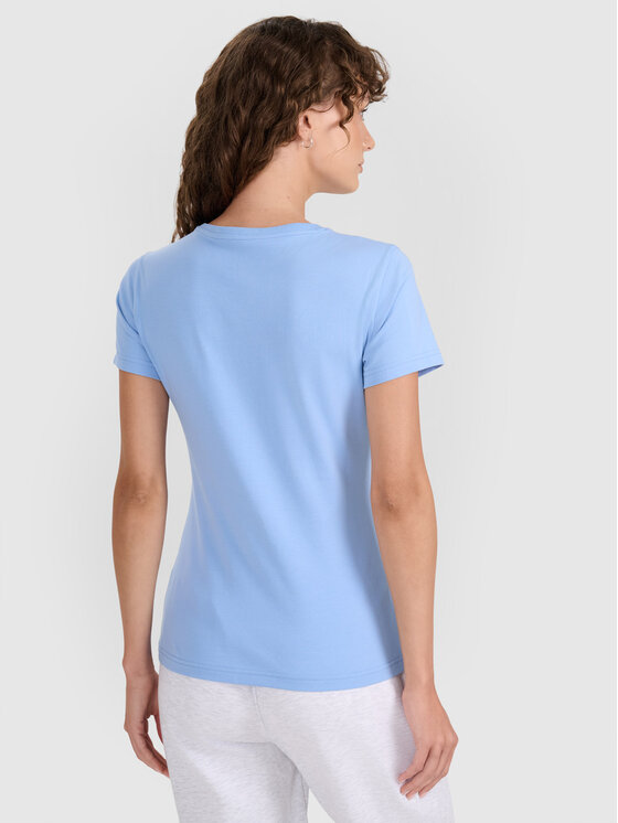 4F 4F T-Shirt 4FWMM00TTSHF2255-32S Niebieski Slim Fit