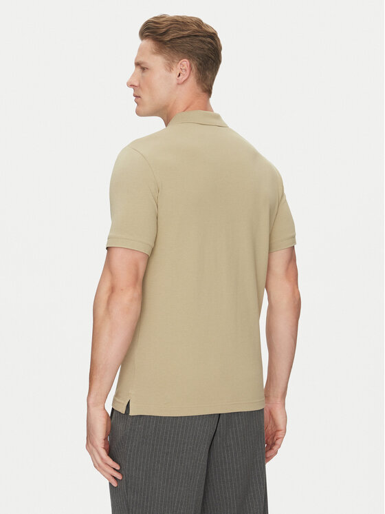 Calvin Klein Calvin Klein Polo K10K111196 Beżowy Slim Fit