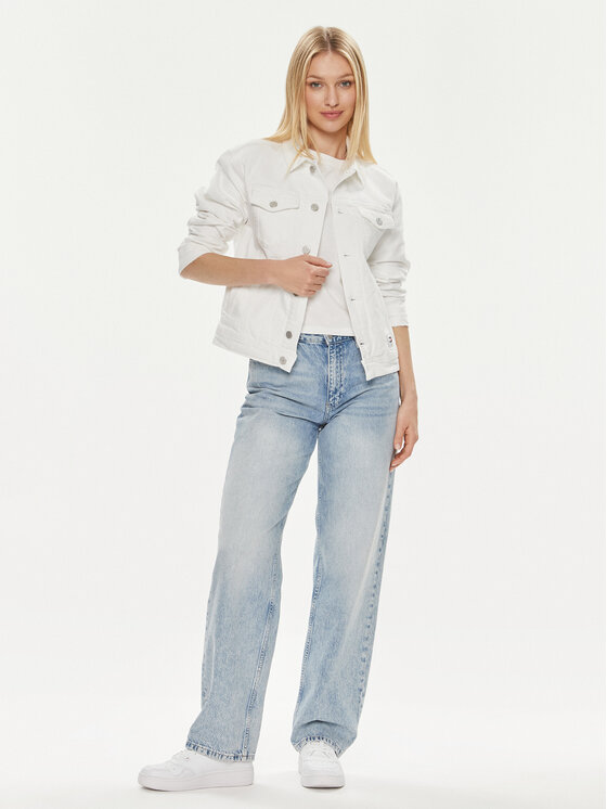 Tommy Jeans Tommy Jeans Jeansjacke DW0DW17658 Weiß Regular Fit