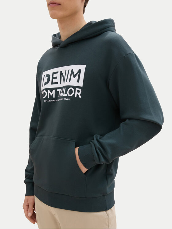 Tom Tailor Denim Tom Tailor Denim Majica dugih rukava 1041482 Zelena Regular Fit