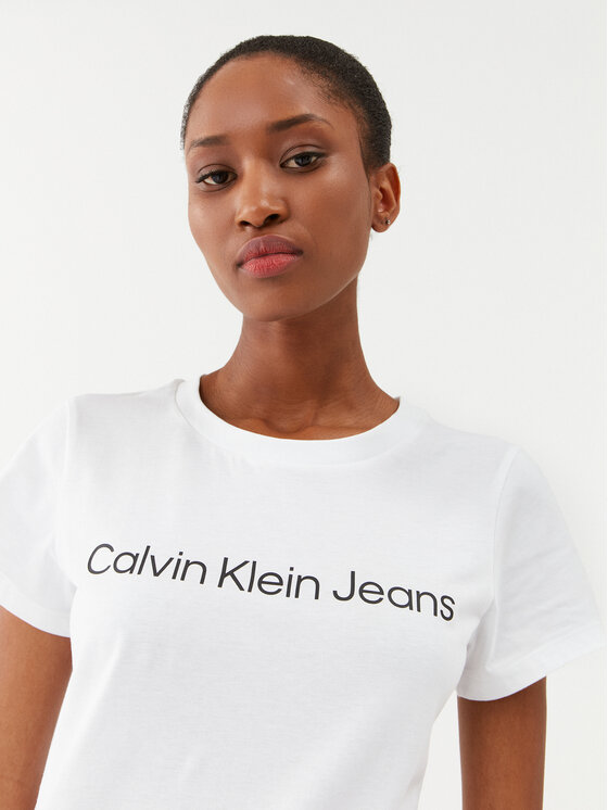 Calvin Klein Jeans Calvin Klein Jeans T-Shirt J20J220253 Bílá Slim Fit
