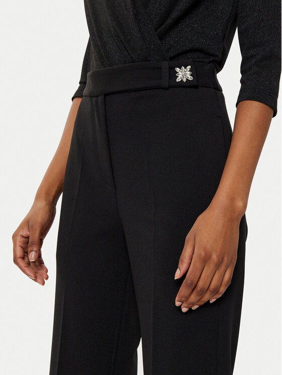 Rinascimento Rinascimento Pantaloni din material CFC0121719003 Negru Regular Fit