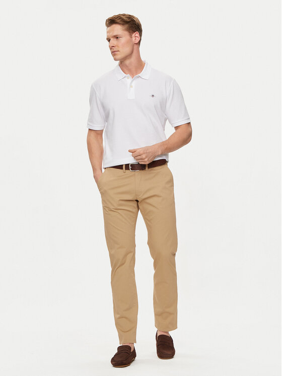 Gant Gant Polokošeľa Shield 2210 Biela Regular Fit