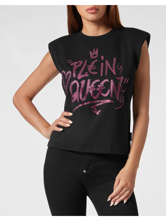 PHILIPP PLEIN PHILIPP PLEIN Tank top 845 Różowy Skin Tight Fit