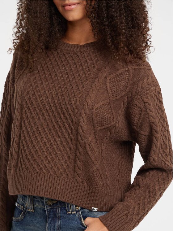 Guess Jeans Guess Jeans Πουλόβερ 178813 Καφέ Classic Fit
