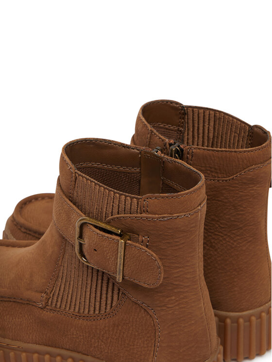 Clarks Clarks Členková obuv Torhill Buckle 26327988 Hnedá