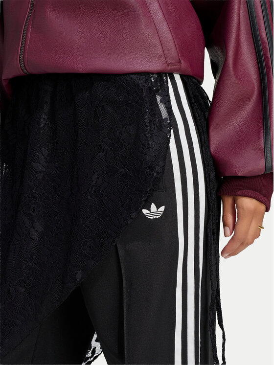 adidas adidas Spodnie dresowe 2In1 Firebird Loose Track Trousers With Lace Skirt LG4271 Czarny Relaxed Fit