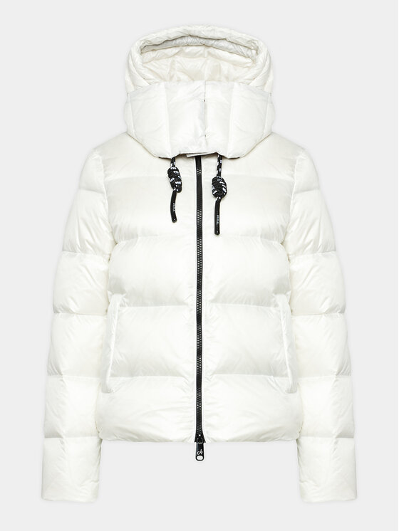 Deha Deha Pūkinė striukė D93582 Écru Regular Fit