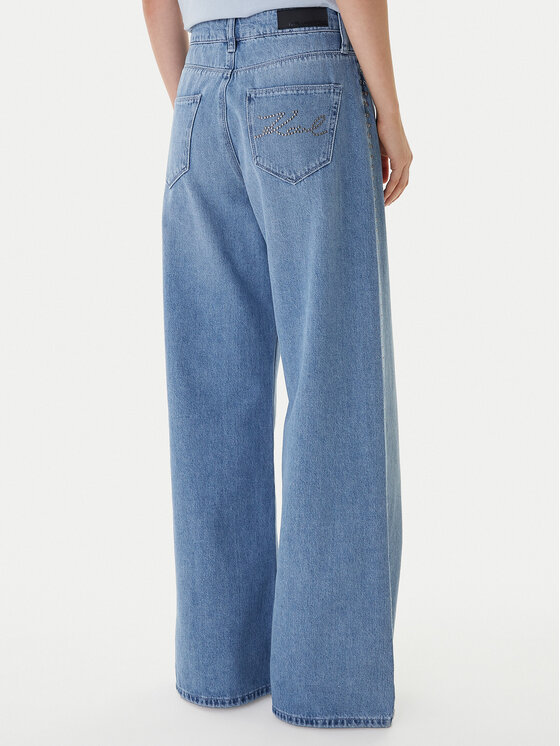 KARL LAGERFELD KARL LAGERFELD Jeansy B1W10047 Modrá Wide Leg
