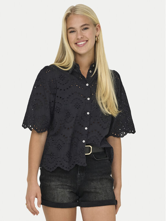 ONLY ONLY Сорочка Valais 15351106 Чорний Regular Fit