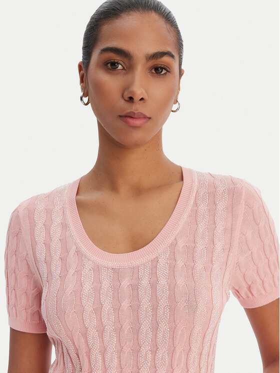 Fracomina Fracomina Pulover FR26ST7031K547R9 Koral Regular Fit