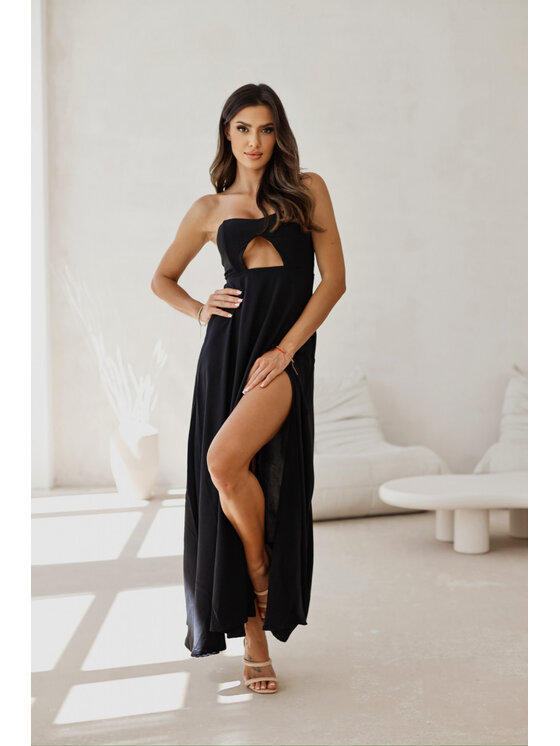 LilaLou LilaLou Sukienka wieczorowa Dua Czarny Slim Fit