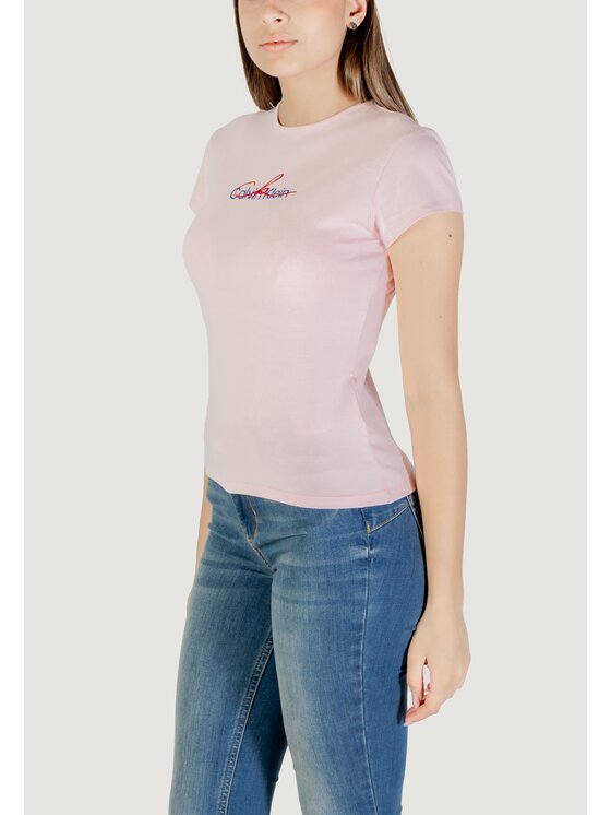 Calvin Klein Jeans Calvin Klein Jeans T-shirt SS SCRIPT CK Rosa Casual Fit