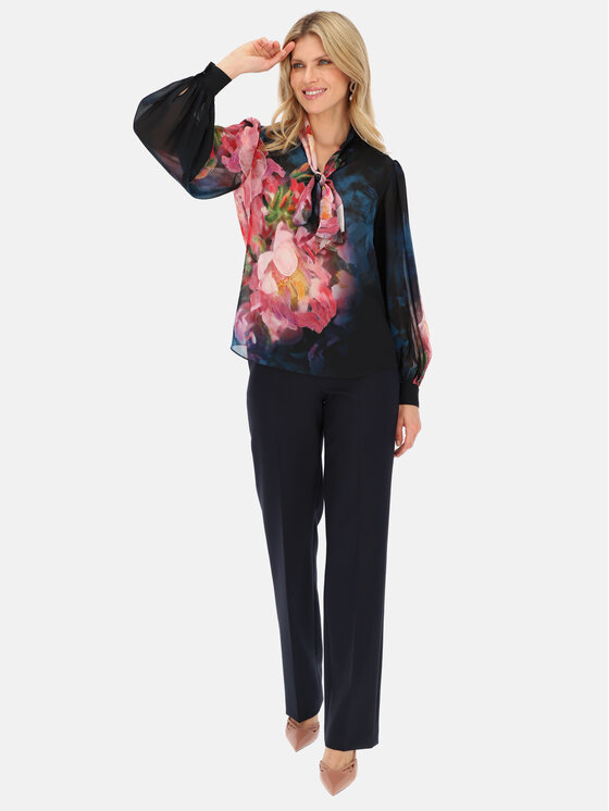 Potis & Verso Potis & Verso Bluzka Scarlett Granatowy Regular Fit