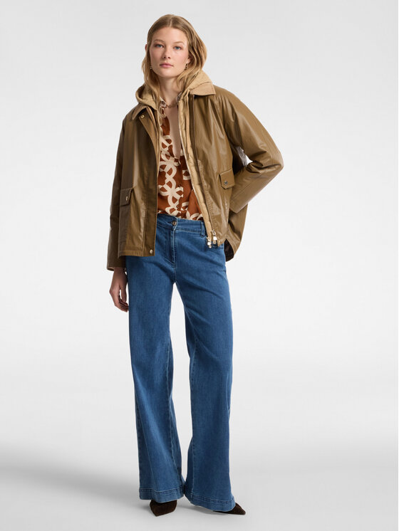 Elena Mirò Elena Mirò Giubbotto piumino F215P000138N022 Crema Regular Fit