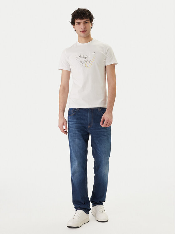 Guess Guess Tricou M6GI11 K2992 Alb Slim Fit