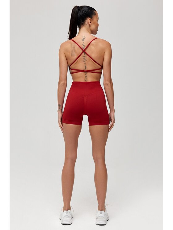 ROUGH RADICAL ROUGH RADICAL Szorty sportowe SEAMLESS GLOW SHORTS Bordowy Slim Fit