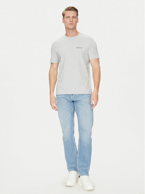 Guess Guess T-Shirt U4BM03 KCAM1 Szary Regular Fit
