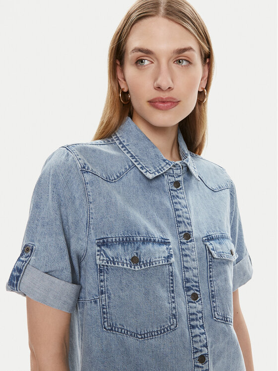Noisy May Noisy May Sukienka jeansowa New Signe 27030041 Niebieski Loose Fit