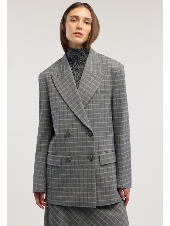 Trussardi Trussardi Marynarka Q976A200438N0CG Szary Over Fit