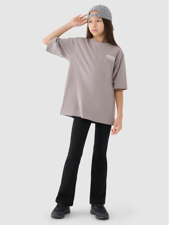 4F 4F T-Shirt 4FJRSS25TTSHF2586-83S Μαύρο Oversize