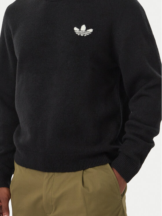 adidas adidas Пуловер Trefoil Essentials KS4891 Черен Regular Fit