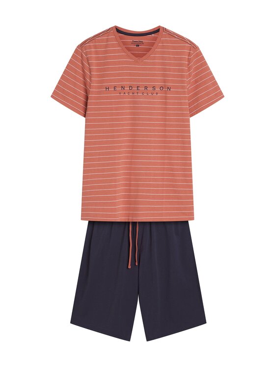 Henderson Henderson Piżama 42635 Koralowy Regular Fit