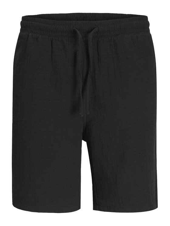 Jack&Jones Jack&Jones Σετ πουκάμισο και σορτς υφασμάτινα Easter 12281255 Μαύρο Relaxed Fit