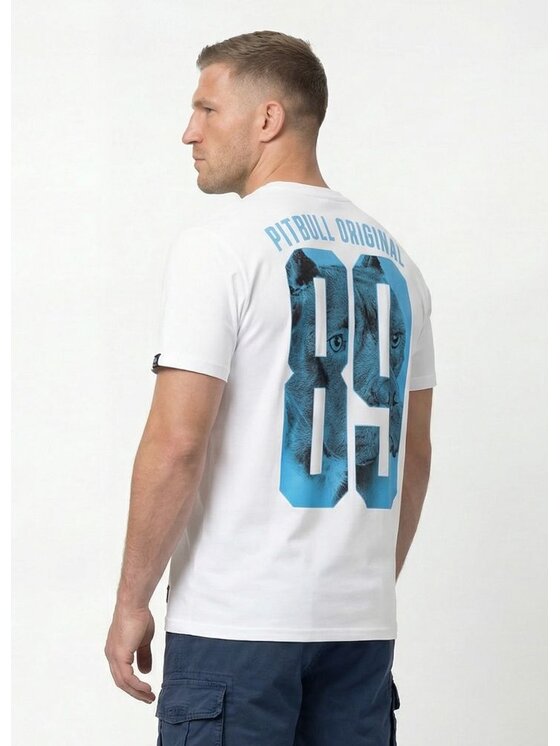 PITBULL PITBULL T-Shirt EIGHTY NINE DOG Biały Regular Fit