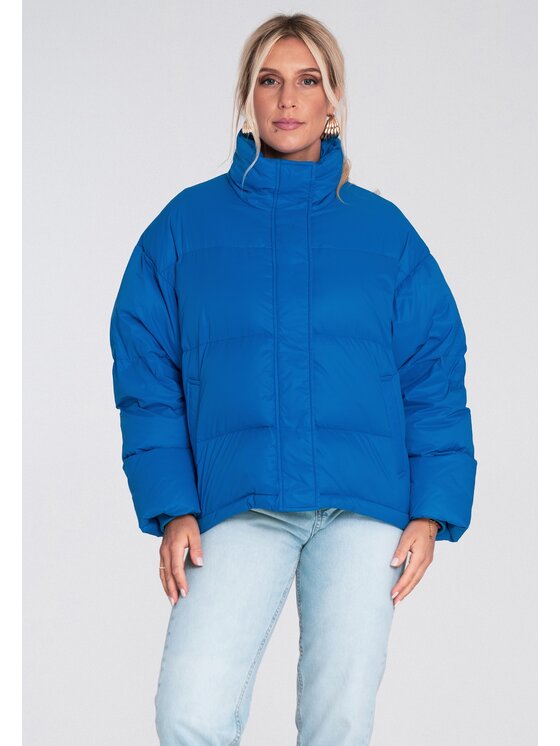 FIGL FIGL Vatovaná bunda M1233 Modrá Regular Fit