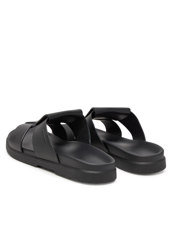 Calvin Klein Calvin Klein Şlapi Lug Sandal Double T Lth HM0HM01734 Negru