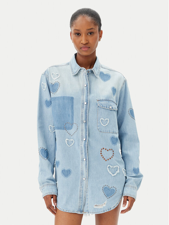 One Teaspoon One Teaspoon Džinsa krekls Everyday Studded 26714 Zils Relaxed Fit