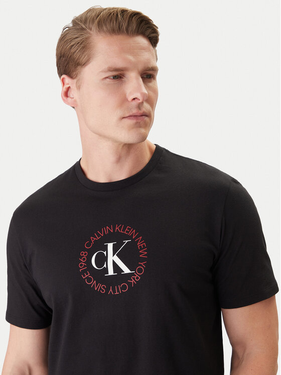 Calvin Klein Jeans Calvin Klein Jeans Póló Word Circle Graphic LV14RE816G Fekete Regular Fit