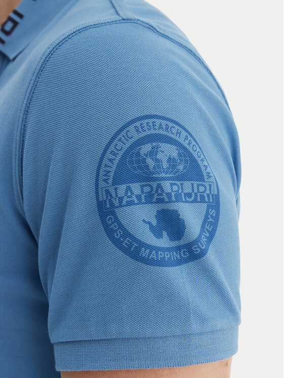 Napapijri Napapijri Polo marškinėliai E-Amundsen NP0A4IN9 Mėlyna Regular Fit