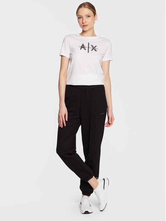Armani Exchange Armani Exchange Tričko 3RYTBQ YJG3Z 1000 Biela Regular Fit