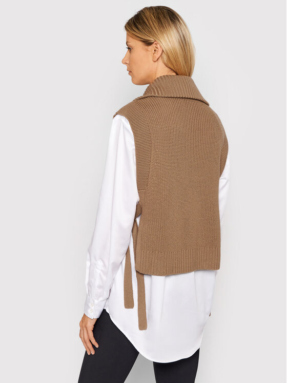 Patrizia Pepe Patrizia Pepe Vest 2M4156/A9O3-B729 Pruun Regular Fit