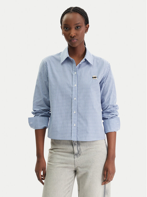 KARL LAGERFELD KARL LAGERFELD Särk B1W11020 Sinine Regular Fit