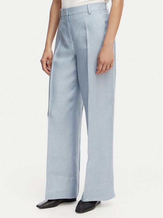Weekend Max Mara Weekend Max Mara Pantaloni di tessuto Malizia 2615131112 Azzurro chiaro Regular Fit