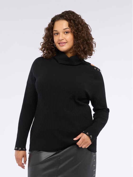 Fiorella Rubino Fiorella Rubino Sweter M248L008183N033 Czarny Regular Fit