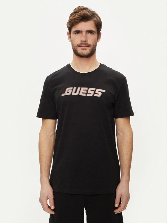 Guess T-krekls Egbert Z4GI11 I3Z14 Melns Regular Fit