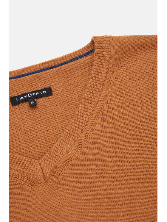 Lancerto Lancerto Sweter Anthony SW073223000052 Brązowy Regular Fit