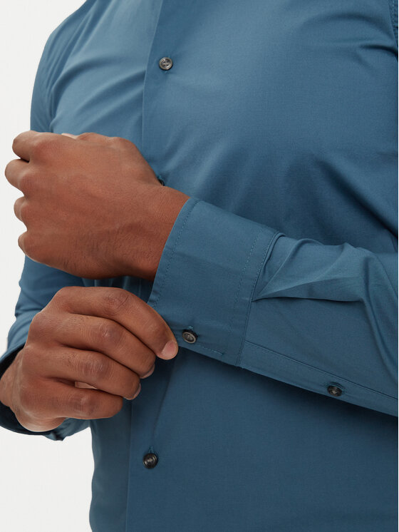 Sisley Sisley Srajca 5CNX5QL19 Modra Slim Fit